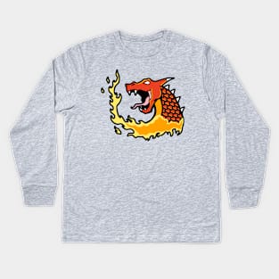 Fire Wyrm Kids Long Sleeve T-Shirt